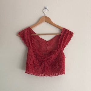 Vintage free people pink crop top